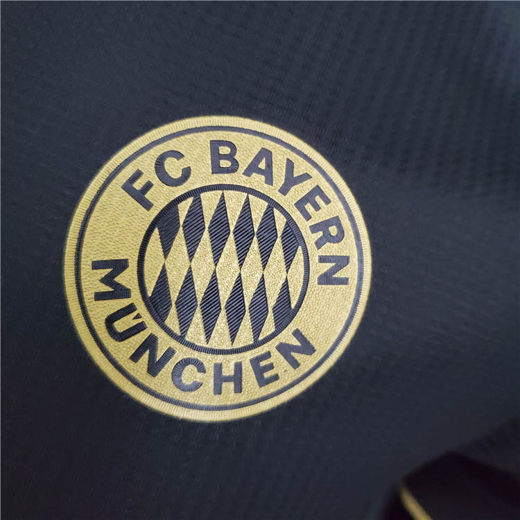 Bayern Munich 21-22 Away Black Soccer Jersey Football Shirt (Player Version) - Click Image to Close
